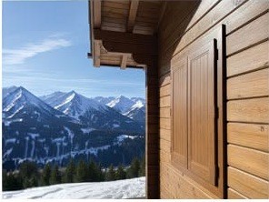 Persiane e scuroni in alluminio Gruppo Mia — chalet di montagna