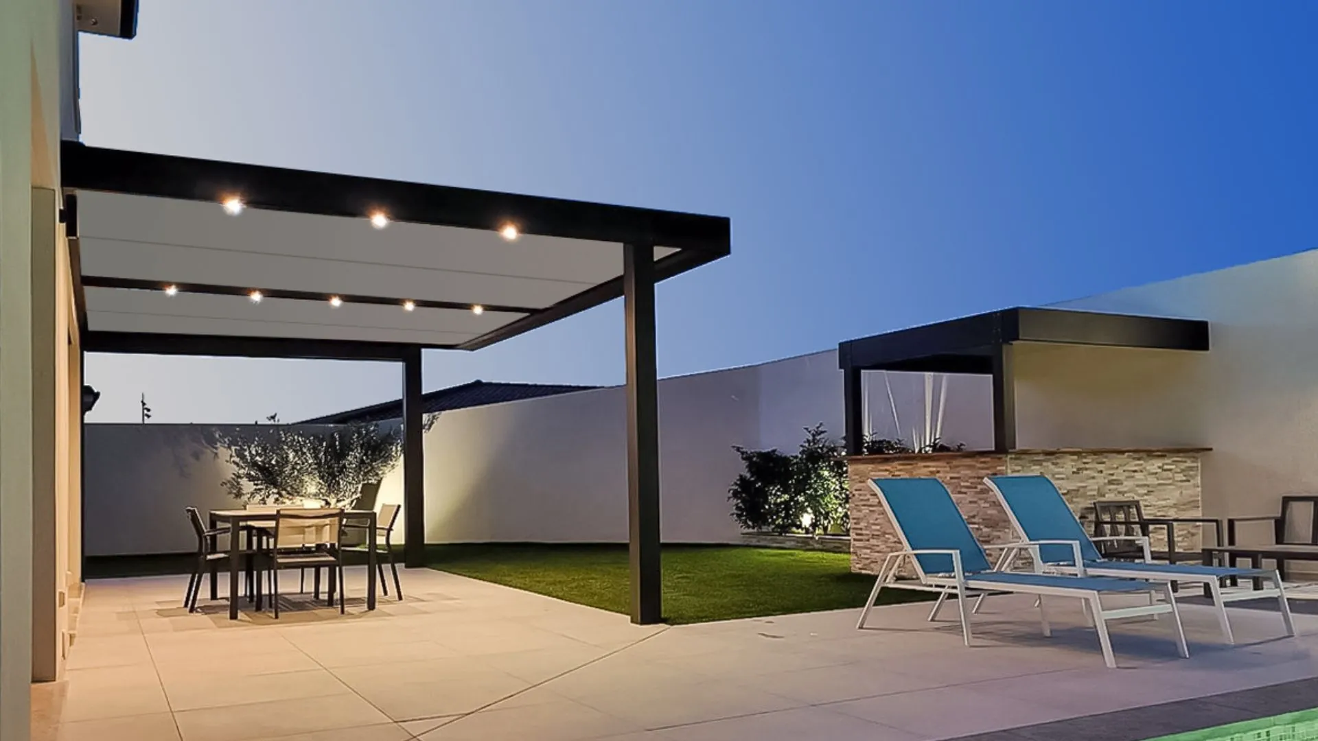 STABYLA — pergola / copertura addossata a tetto coibentato, Skema Libero Latina e Roma