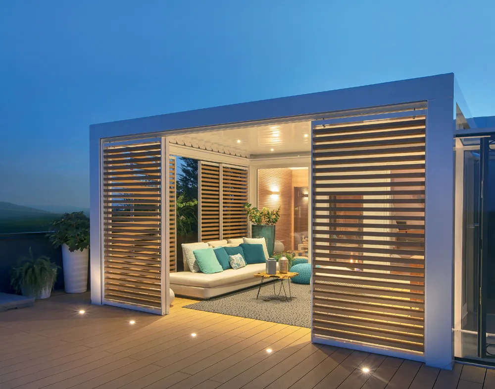 Pergospace R640 — Pergola bioclimatica a lamelle orientabili, Skema Libero Latina e Roma