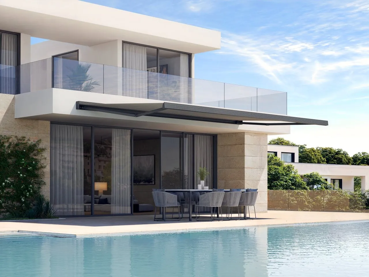 Tenda a bracci R95 Stone — Tenda a bracci con cassonetto, Skema Libero Latina e Roma