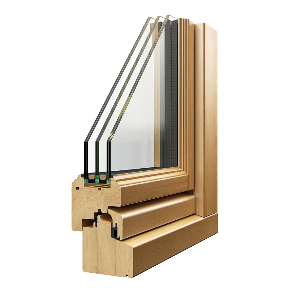 Termik 80 Slim — Finestra a battente in legno con triplo vetro, Skema Libero Latina e Roma