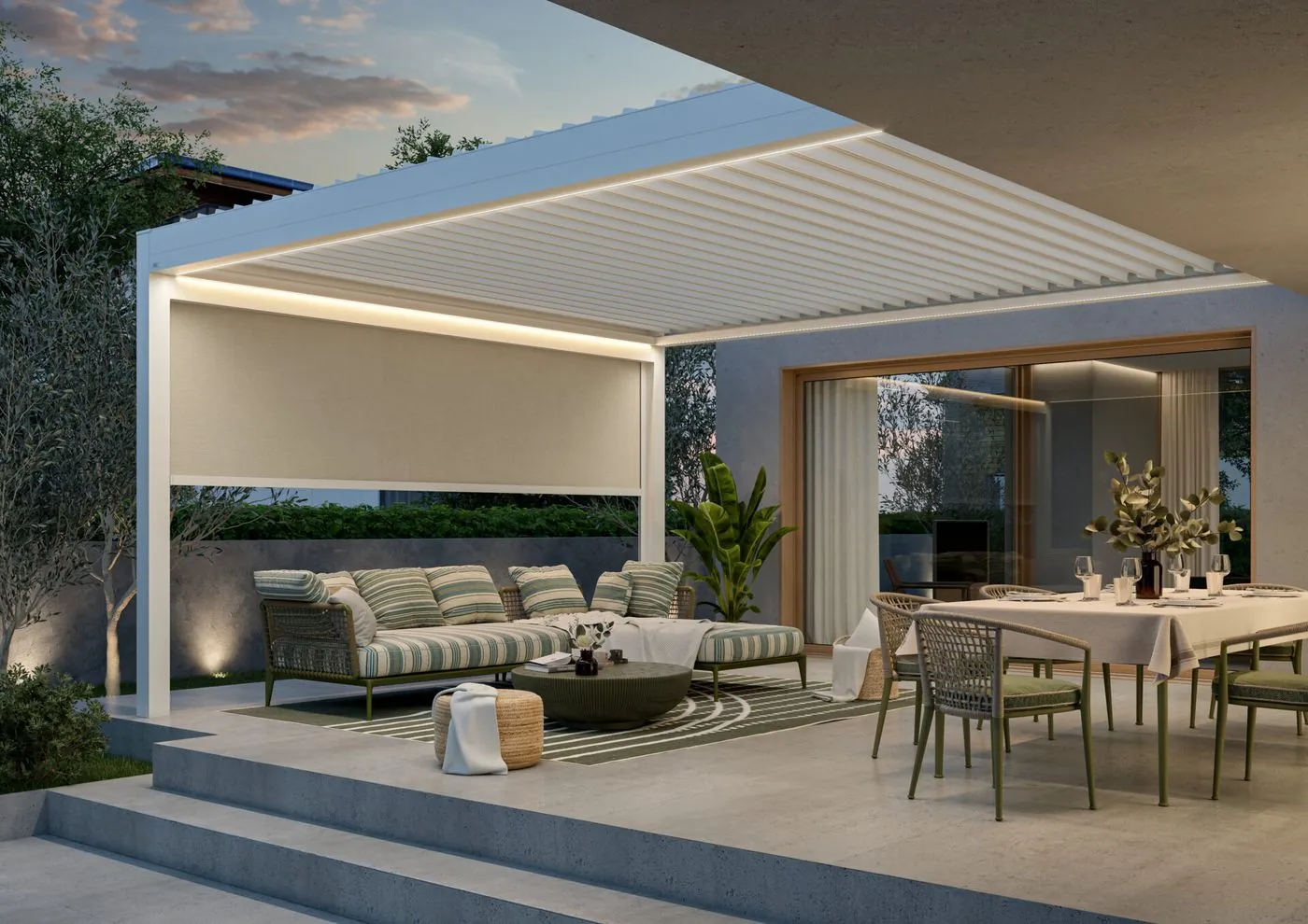 Kedry Neos — pergola bioclimatica a lamelle orientabili, Skema Libero Latina e Roma