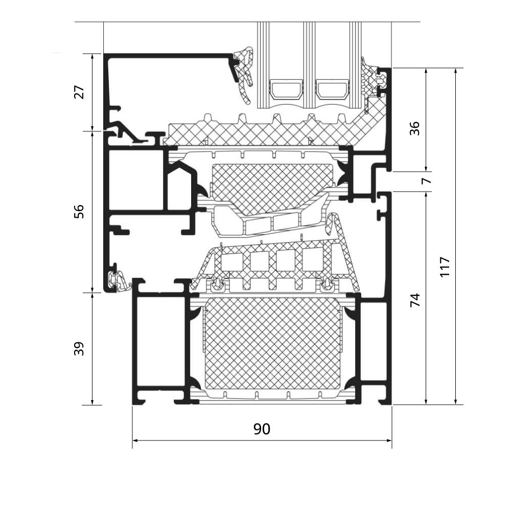 Schüco AWS 90.SI+ — Finestra in alluminio (idonea casa passiva), Skema Libero Latina e Roma